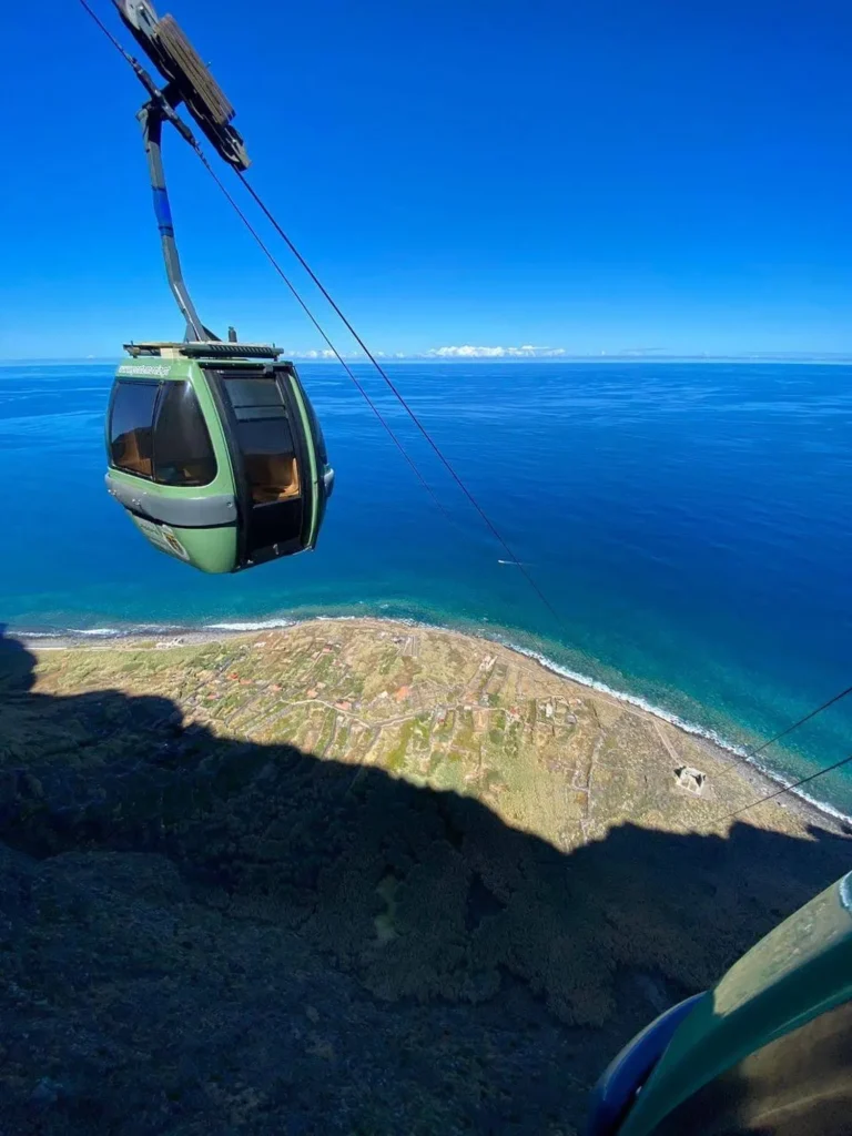 East vs. West Madeira: Which 4x4 Jeep Tour is Best? 11 Achadas da cruz cable car, Part of a Jeep tour in the Northwest Madeira an experience by Sea La Vie Mountain Expedition.
