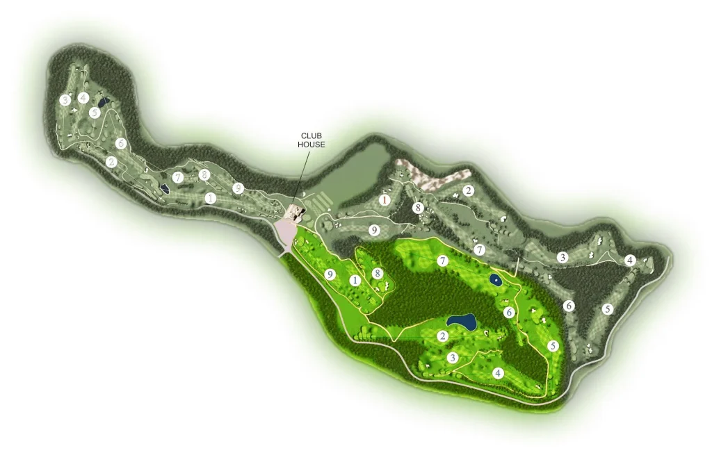 Santo da Serra Golf Desertas course map