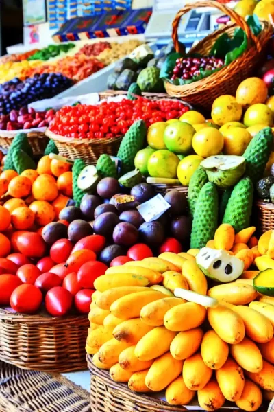 Fruit from Mercado dos Lavradores, one of the stops of the Hop-on Hop-off Bus experience by Carristur