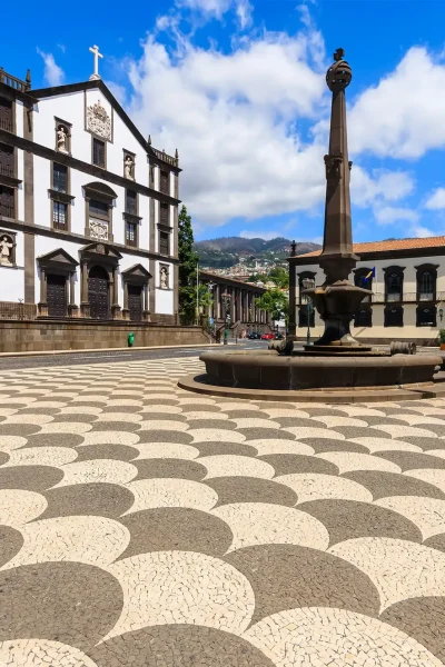Funchal Municipal Square and City Hall one of the stops of the Hop-on Hop-off Bus experience by Carristur