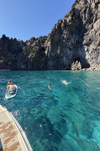 Relaxing at the Luxury Madeira Yacht near Desertas Island, an experience by Luxury Charter Madeira.