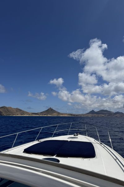 Porto Santo island beach viewed from a Private Yacht private tour