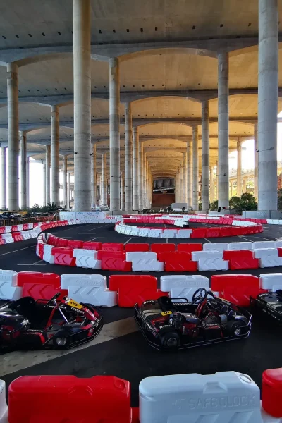 A track with multiple karts located beneath Madeira Airport, the Go Kart Madeira location.