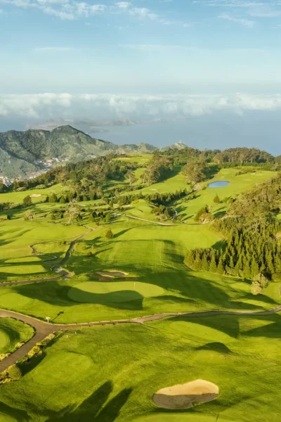 Aerial view of the Desertas course of Santo da Serra Golf