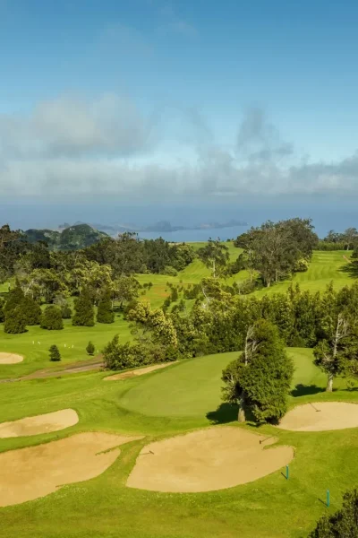 Aerial view of the Machico course of Santo da Serra Golf
