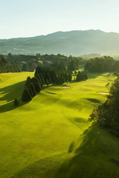 Aerial view of the Serras course of Santo da Serra Golf